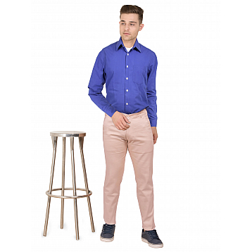 Just Trousers Cream Slim-Fit Flat Trousers
