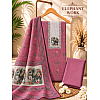 Jaamdani Silk Elephant Digital Print Suit
