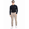 Just Trousers Beige Slim -Fit Flat Trousers
