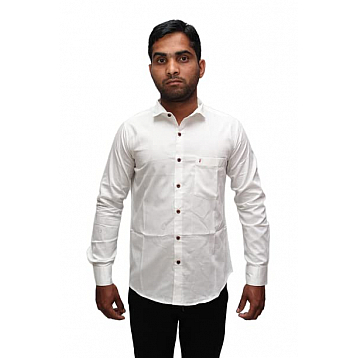 Just Trousers Pure Cotton Solid Shirt for Men